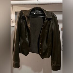 Zara Dark Brown Leather Jacket